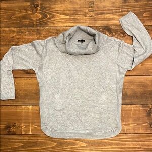 Heather Gray Knit Cowl Neck Sweater